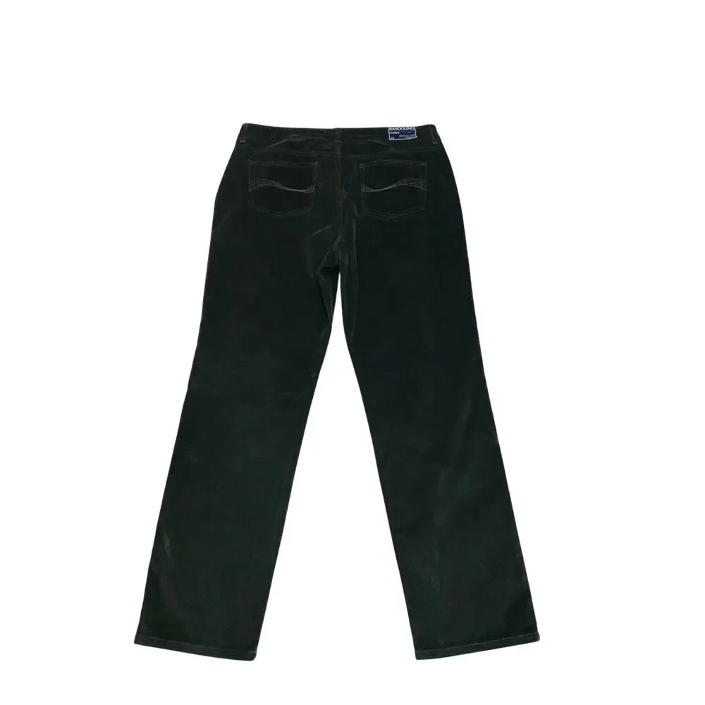 Bandolino Green Courdoy Straight Leg Mandie Pants Size 16